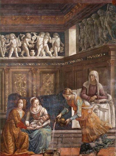 GHIRLANDAIO, Domenico Birth of Mary Germany oil painting art